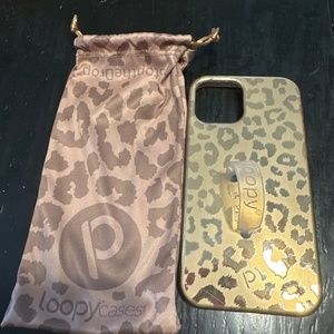 Loopy iPhone 12 Pro gold leopard case